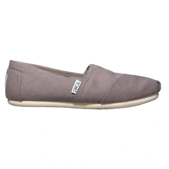 TOMS Alpargata Taupe Canvas Slip-Ons - Picture 2 of 11